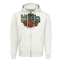 Oatmeal Heather nana vibes Zipper Hoodie - RacoonDesign