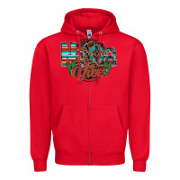 Red nana vibes Zipper Hoodie - RacoonDesign