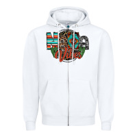 White nana vibes Zipper Hoodie - RacoonDesign
