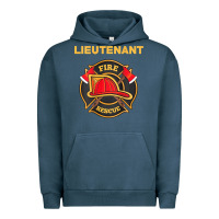 Pigment Midnight Navy fire rescue lieutenant department  for firefighters Urban Hoodie - trangStudio