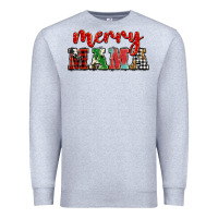 Heather Grey Christmas merry mama Premium Sweatshirt - BarkalooDesign