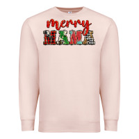Pale Pink Christmas merry mama Premium Sweatshirt - BarkalooDesign
