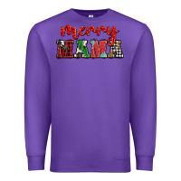 Purple Christmas merry mama Premium Sweatshirt - BarkalooDesign