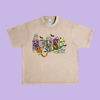 Halloween Nurse Urban Heavy Tee Designed By Cowgirlartshop