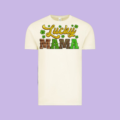 Lucky Mama St Patricks Day Vintage Tee Designed By Jasminsmagicworld