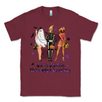 Burgundy Get in ghoulies were going haunting Classic Tee - NancyCooperArtShop