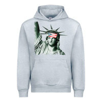 Heather Grey Puerto Rico Resiste Statue of Liberty Puerto Rican Flag Urban Hoodie - trangStudio