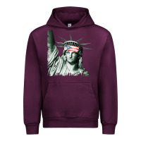 Mauve Wine Puerto Rico Resiste Statue of Liberty Puerto Rican Flag Urban Hoodie - trangStudio