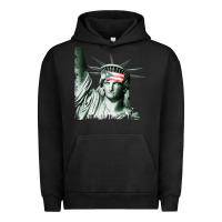 Pigment Black Puerto Rico Resiste Statue of Liberty Puerto Rican Flag Urban Hoodie - trangStudio