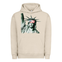 Pigment French Oak Puerto Rico Resiste Statue of Liberty Puerto Rican Flag Urban Hoodie - trangStudio