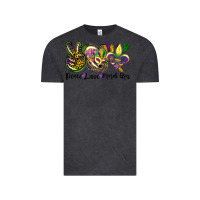 Vintage Black peace love mardi gras Vintage Tee - CowGirlArtShop