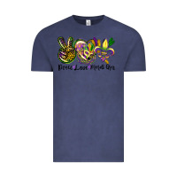 Vintage Denim peace love mardi gras Vintage Tee - CowGirlArtShop