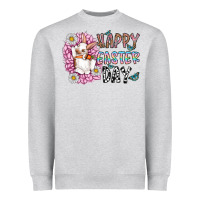 Heather Grey happy easter day Heavyweight Sweatshirt - CowhideDigitalArt