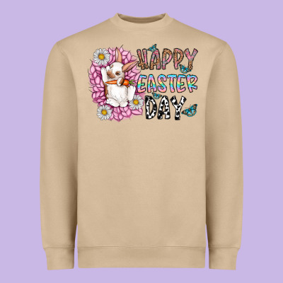 Happy Easter Day Heavyweight Sweatshirt Designed By Cowhidedigitalart