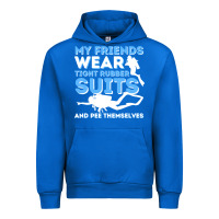 Cobalt My Friends Wear Tight Rubber Suits  Scuba Diving & Diver Urban Hoodie - trangStudio