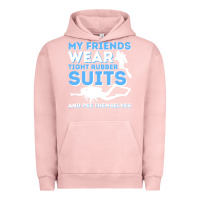 Pigment Salmon My Friends Wear Tight Rubber Suits  Scuba Diving & Diver Urban Hoodie - trangStudio