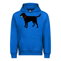 Cobalt Labrador Retriever Fetch, Black Lab Play Ball Urban Hoodie - trangStudio