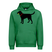 Emerald Labrador Retriever Fetch, Black Lab Play Ball Urban Hoodie - trangStudio