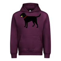 Mauve Wine Labrador Retriever Fetch, Black Lab Play Ball Urban Hoodie - trangStudio
