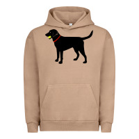 Pigment Burro Labrador Retriever Fetch, Black Lab Play Ball Urban Hoodie - trangStudio