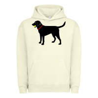 Pigment Pistachio Labrador Retriever Fetch, Black Lab Play Ball Urban Hoodie - trangStudio