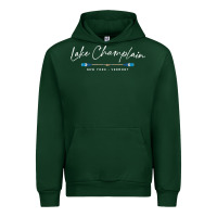 Forest Green Lake Champlain Oars Graphic Urban Hoodie - trangStudio