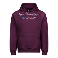 Mauve Wine Lake Champlain Oars Graphic Urban Hoodie - trangStudio
