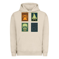 Pigment French Oak Inscryption Psychological Horror Card Categories Game Halloween Scary  Urban Hoodie - trangStudio
