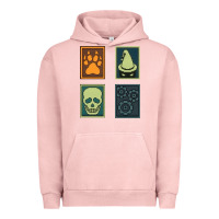Pigment Salmon Inscryption Psychological Horror Card Categories Game Halloween Scary  Urban Hoodie - trangStudio