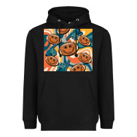 Black football smiley face Heavyweight Hoodie - BarkalooDesign
