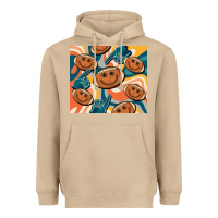 Mushroom football smiley face Heavyweight Hoodie - BarkalooDesign