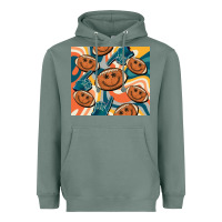 Sage football smiley face Heavyweight Hoodie - BarkalooDesign