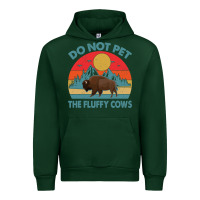 Forest Green Do Not Pet The Fluffy Cows Vintage Urban Hoodie - trangStudio