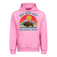 Fuchsia Pink Do Not Pet The Fluffy Cows Vintage Urban Hoodie - trangStudio