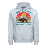 Heather Grey Do Not Pet The Fluffy Cows Vintage Urban Hoodie - trangStudio