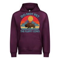 Mauve Wine Do Not Pet The Fluffy Cows Vintage Urban Hoodie - trangStudio