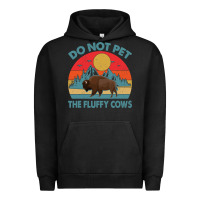 Pigment Black Do Not Pet The Fluffy Cows Vintage Urban Hoodie - trangStudio