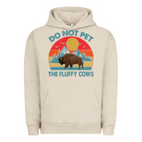 Pigment French Oak Do Not Pet The Fluffy Cows Vintage Urban Hoodie - trangStudio