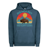 Pigment Midnight Navy Do Not Pet The Fluffy Cows Vintage Urban Hoodie - trangStudio