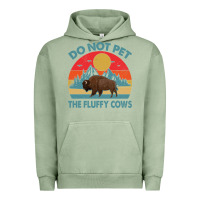 Pigment Oil Green Do Not Pet The Fluffy Cows Vintage Urban Hoodie - trangStudio