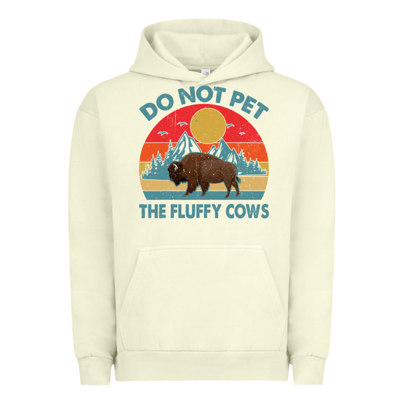 Do Not Pet The Fluffy Cows Vintage Urban Hoodie by trangStudio | Teevron