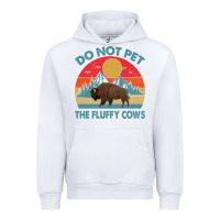 White Do Not Pet The Fluffy Cows Vintage Urban Hoodie - trangStudio
