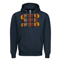Navy western sunflower Zipper Hoodie - RacoonDesign