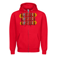 Red western sunflower Zipper Hoodie - RacoonDesign