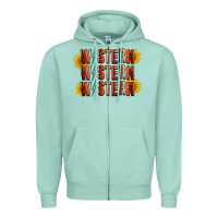 Seafoam western sunflower Zipper Hoodie - RacoonDesign