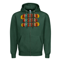 Sports Green western sunflower Zipper Hoodie - RacoonDesign