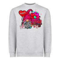 Heather Grey happy valentine's day Heavyweight Sweatshirt - CowhideDigitalArt