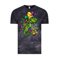 Cloud Black mardi gras trex Vintage Tee - CowGirlArtShop