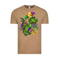 Vintage Coffee mardi gras trex Vintage Tee - CowGirlArtShop