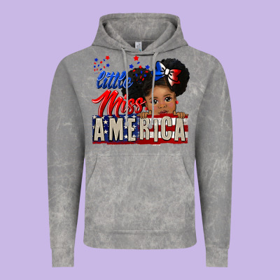 Little Miss America Black Girl Peekaboo Vintage Hoodie Designed By Cowgirlartshop